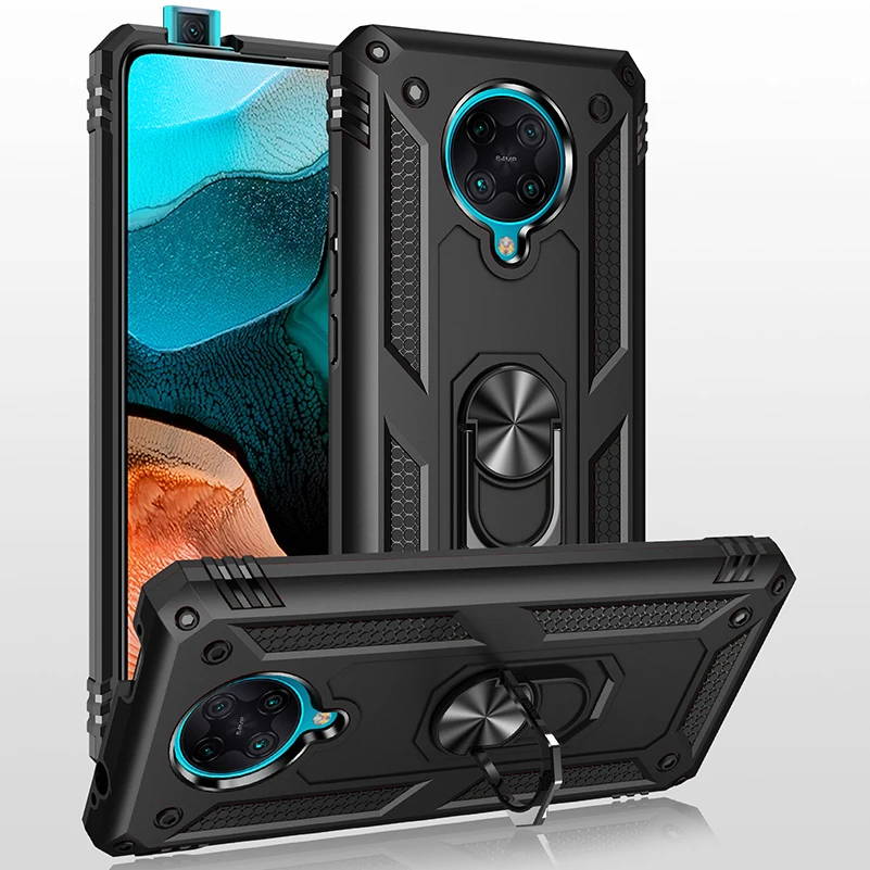 Роскошный бронированный противоударный чехол для Xiaomi POCO F2 Pro силиконовый