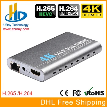 

URay 4K Ultra HD HEVC H.265 H.264 HDMI + MIC To IP Video Encoder IPTV Encoder H 265 H 264 Server Support RTSP HTTP UDP HLS RTMP