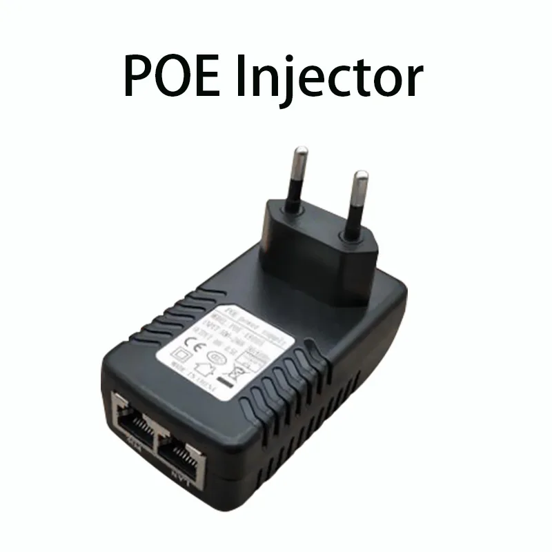 

Surveillance CCTV Security 48V 0.5A 24W POE Wall Plug POE Injector Ethernet Adapter IP Camera Phone Power Supply EU Plug