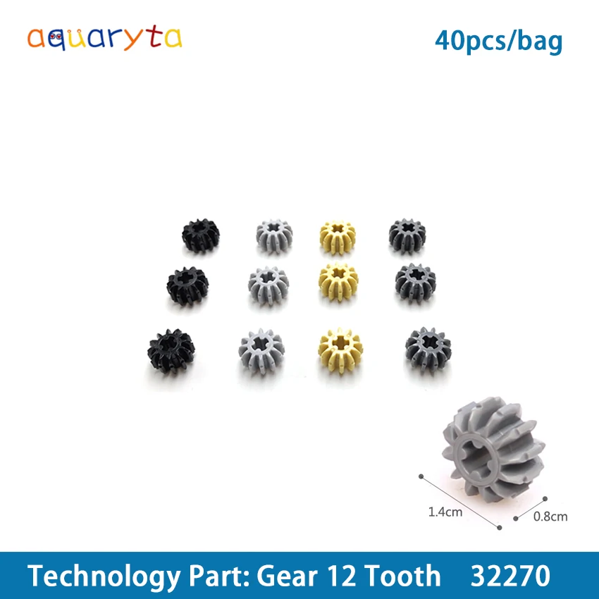 Aquaryta 40pcs 32270 Gear 12 Tooth Technic Building Blocks Parts Assembles Compatible With DIY Educational Creative gift Toy
Aquaryta 40pcs 32270 Gear 12 Tooth Technic Building Blocks Parts Assembles Compatible With DIY Educational Creative gift Toy