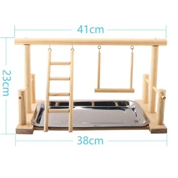 Wood Play Stand and Stainless Steel Tray Pet Bird Frame Station Parrots Playground Perch Gym Training Stand Bird Comfortable Toy
Wood Play Stand and Stainless Steel Tray Pet Bird Frame Station Parrots Playground Perch Gym Training Stand Bird Comfortable Toy