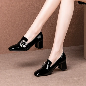 Jouir Talons Fashion Slip On Square High Heels Genuine Leather Crystals Ladies Woman Shoes Women Pumps
Jouir Talons Fashion Slip On Square High Heels Genuine Leather Crystals Ladies Woman Shoes Women Pumps