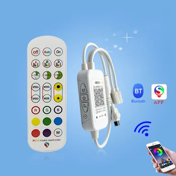 App DC 5-24V Bluetooth Controllers with 24-Key Strong Toughness Electric Portable IR Remote Control for LED Strip
App DC 5-24V Bluetooth Controllers with 24-Key Strong Toughness Electric Portable IR Remote Control for LED Strip