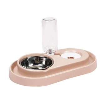 Double Dog Cat Bowls Stainless Steel Pet Bowls Pet Food Water Feeder with Automatic Water Bottle No-Spill Slot LBShippin 
Double Dog Cat Bowls Stainless Steel Pet Bowls Pet Food Water Feeder with Automatic Water Bottle No-Spill Slot LBShippin