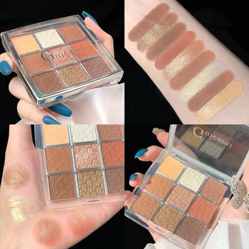 Makeup Background Nine-Color Eye Shadow Makeup Artist Matte Pearly Lustre Sequins Delicate Color Non-Makeup Eye Shadow 
Makeup Background Nine-Color Eye Shadow Makeup Artist Matte Pearly Lustre Sequins Delicate Color Non-Makeup Eye Shadow