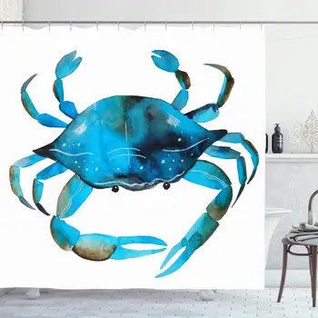 Shower Curtain Set with Hooks 60x72 Inches Beach Color Crustacean Watercolor Beautiful Crab Food Old Underwater Shellfish Black
Shower Curtain Set with Hooks 60x72 Inches Beach Color Crustacean Watercolor Beautiful Crab Food Old Underwater Shellfish Black