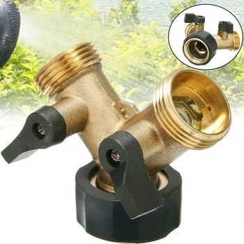 Metal Garden Hose Connector Splitter 3/4Inch Y Connector 2-Way Splitter Shut Off Water Valves LXY9
Metal Garden Hose Connector Splitter 3/4Inch Y Connector 2-Way Splitter Shut Off Water Valves LXY9