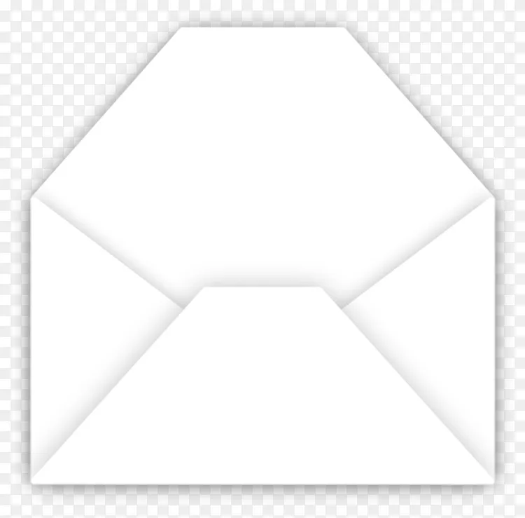 纸三角黑白图案-信封PNG