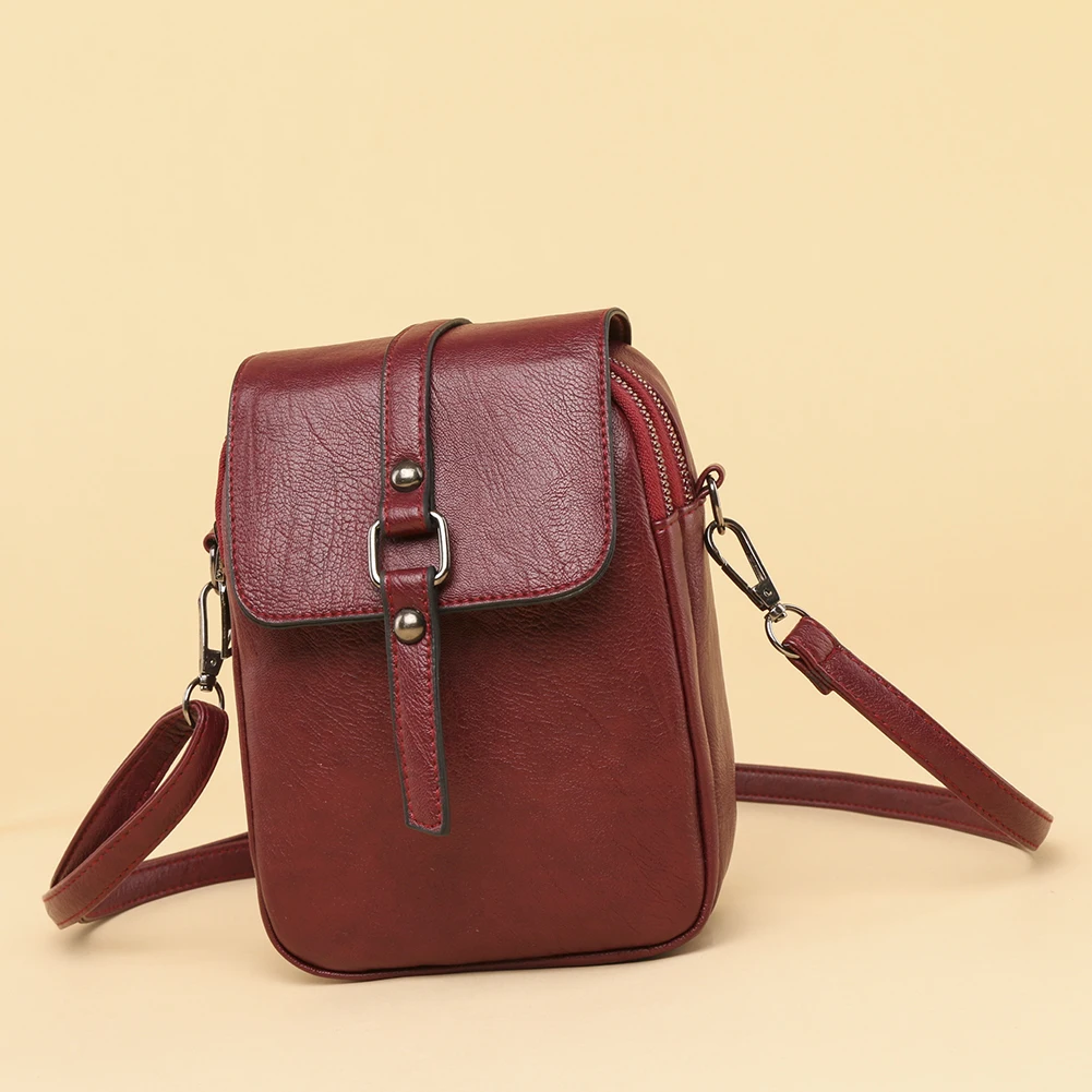 Women Double Layer Zipper Crossbody Bags Retro PU Pocket Shoulder Handbag for Ladies
Women Double Layer Zipper Crossbody Bags Retro PU Pocket Shoulder Handbag for Ladies