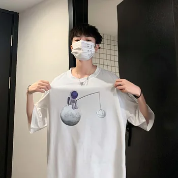 ZHIJING Summer Printed Short Sleeve Inst Loose-Fit Versatile Couples Hong Kong Style Tops Short sleeved clothes men t shirt
ZHIJING Summer Printed Short Sleeve Inst Loose-Fit Versatile Couples Hong Kong Style Tops Short sleeved clothes men t shirt