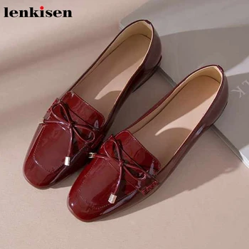 Lenkisen sweet bowtie genuine leather ladies shoes round toe low heels slip on spring fashion leisure loafers women pumps L00
Lenkisen sweet bowtie genuine leather ladies shoes round toe low heels slip on spring fashion leisure loafers women pumps L00