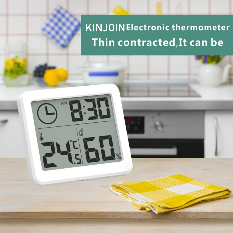 KINJOIN Ultra Thin And Simple LCD Digital Temperature Humidity Sensor/ Hygrothermograph | Безопасность и защита