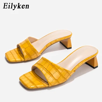 Eilyken Fashion Design Square Toe Soft Slippers Mules Shoes Womens Slides Concise Snake Print Leather Sandals Party Low Heels 
Eilyken Fashion Design Square Toe Soft Slippers Mules Shoes Womens Slides Concise Snake Print Leather Sandals Party Low Heels
