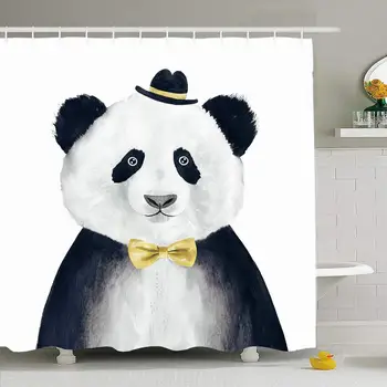 Shower Curtain Set with Hooks 66x72 Cute Bear Watercolor Cool Hand Print Hipster Hat Panda Style Drawing Animal Animals Wildlife
Shower Curtain Set with Hooks 66x72 Cute Bear Watercolor Cool Hand Print Hipster Hat Panda Style Drawing Animal Animals Wildlife