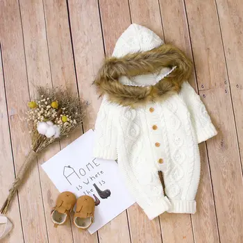 Kids Outfits Autumn Winter Infant Baby Rompers Boys Girls Casual White Long Sleeve Solid Color Rompers Hoodie Knitted Jumpsuit
Kids Outfits Autumn Winter Infant Baby Rompers Boys Girls Casual White Long Sleeve Solid Color Rompers Hoodie Knitted Jumpsuit