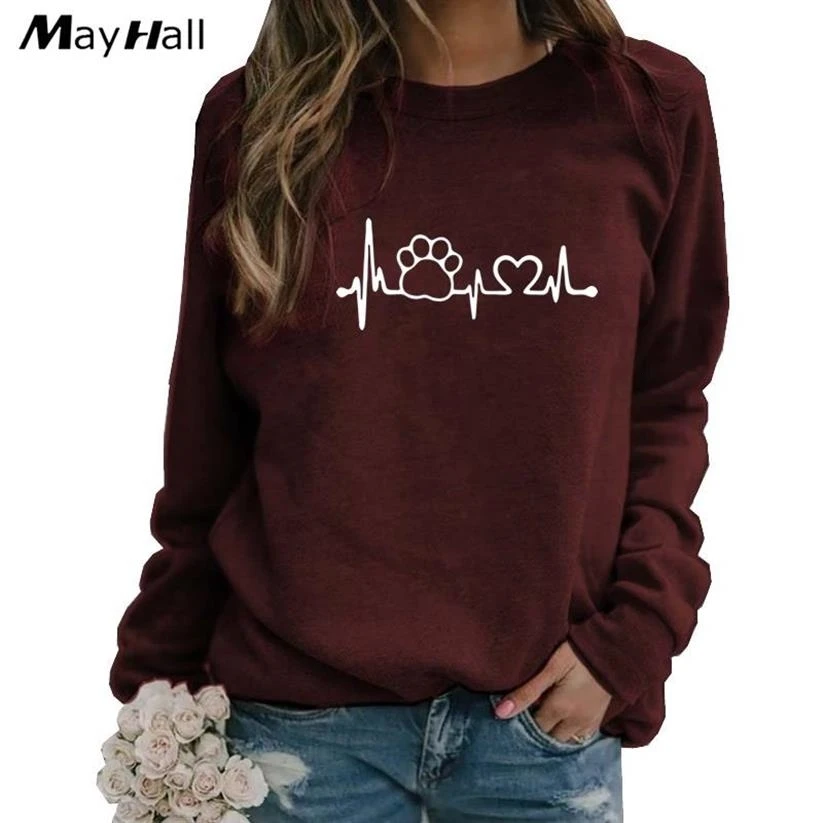 Long Sleeve Round Neck Hoodies Dog Paw Heart Animal Print Cotton Hoodies For Women Sweatshirt Woman Kawaii Tops Hoody Plus Size
Long Sleeve Round Neck Hoodies Dog Paw Heart Animal Print Cotton Hoodies For Women Sweatshirt Woman Kawaii Tops Hoody Plus Size