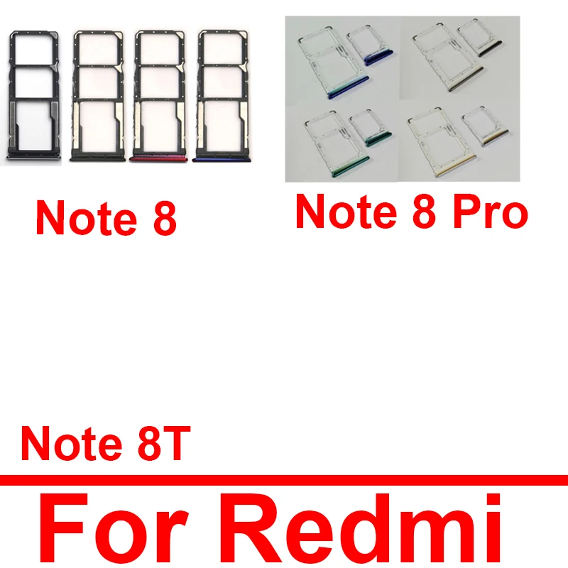 Лоток для Micro Sim карт Xiaomi Redmi Red Rice Note 8 Note8 Pro G7 SD ридер слот sim-карт запасные части |