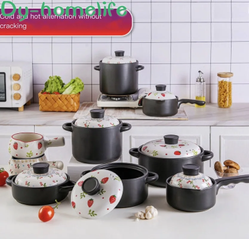 Japanese Multi-size Strawberry Pattern Ceramic Double Ear Casserole Handle Milk Pot Restaurant Kitchen Home Soup Pot Steamer
Japanese Multi-size Strawberry Pattern Ceramic Double Ear Casserole Handle Milk Pot Restaurant Kitchen Home Soup Pot Steamer