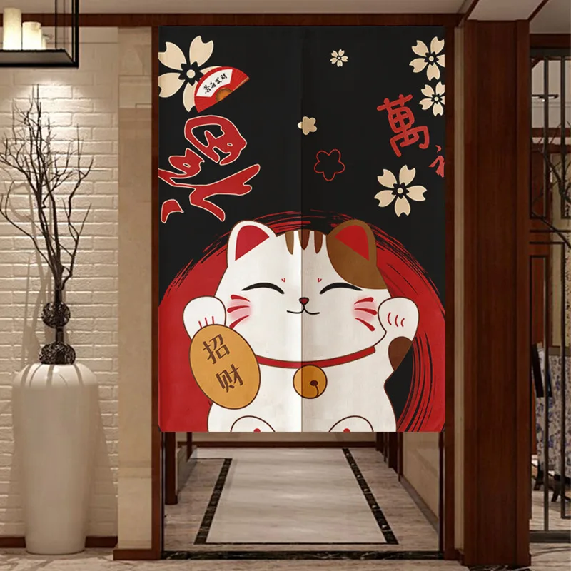 Japanese Lucky Cat Door Curtain Noren Sushi Restaurant Kitchen Bathroom Decor Polyester Hanging Curtains Custom Half Curtains
Japanese Lucky Cat Door Curtain Noren Sushi Restaurant Kitchen Bathroom Decor Polyester Hanging Curtains Custom Half Curtains