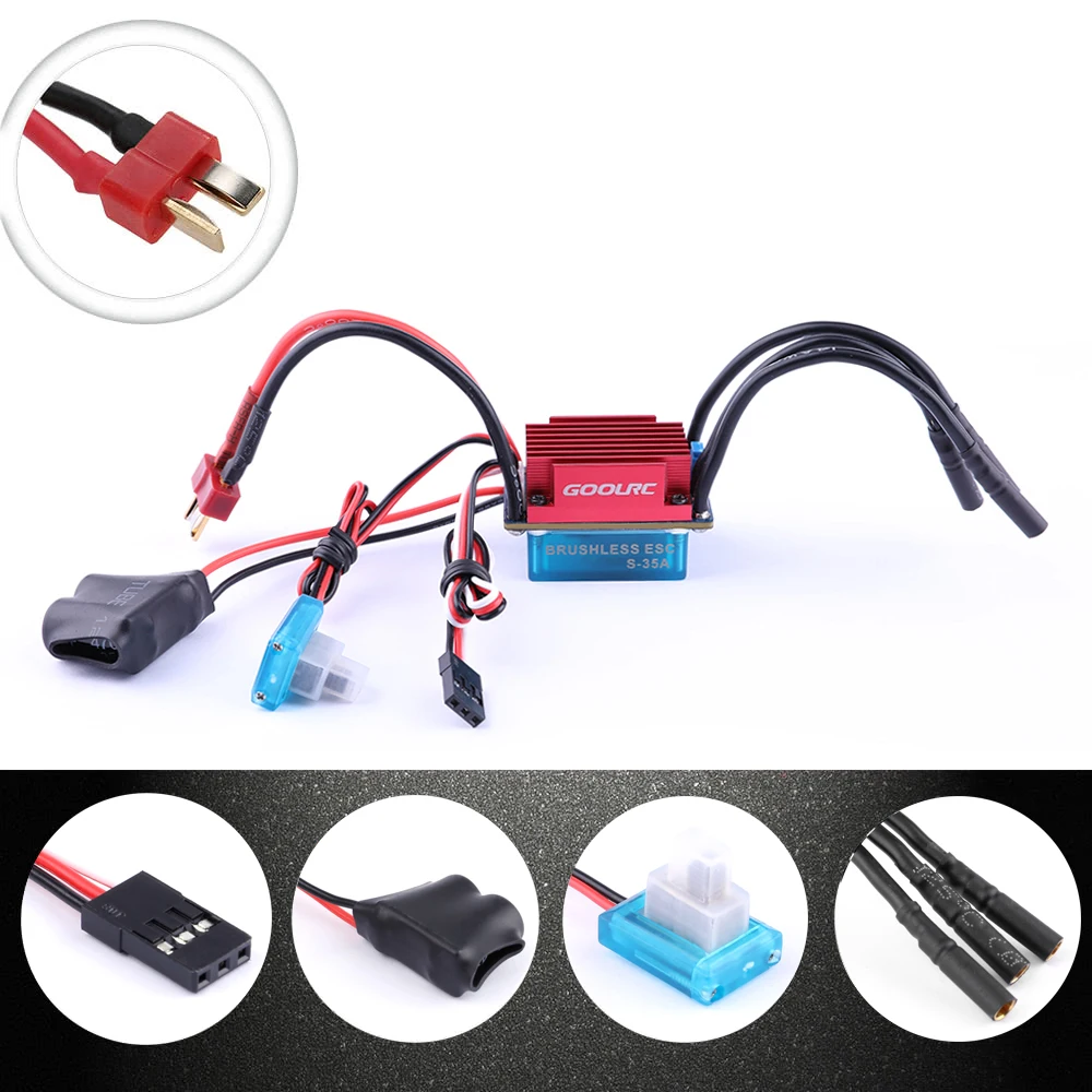 Original S-35A Brushless ESC Electric Speed Controller with 5V/2A BEC for 1/12 1/14 1/16 RC Car Parts
Original S-35A Brushless ESC Electric Speed Controller with 5V/2A BEC for 1/12 1/14 1/16 RC Car Parts
