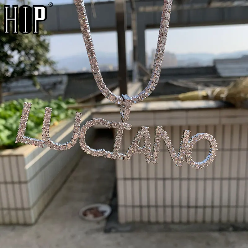 Hip Hop Iced Out Tennis Letters Custom Name Zircon Chain Pendants & Necklaces For Men Jewelry With Gold Tennis Chain
Hip Hop Iced Out Tennis Letters Custom Name Zircon Chain Pendants & Necklaces For Men Jewelry With Gold Tennis Chain