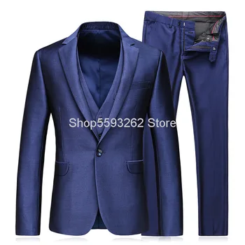 Autumn Men Suit Suit Business Leisure Solid Color Suit Three-piece Set Men's Wear
Autumn Men Suit Suit Business Leisure Solid Color Suit Three-piece Set Men's Wear