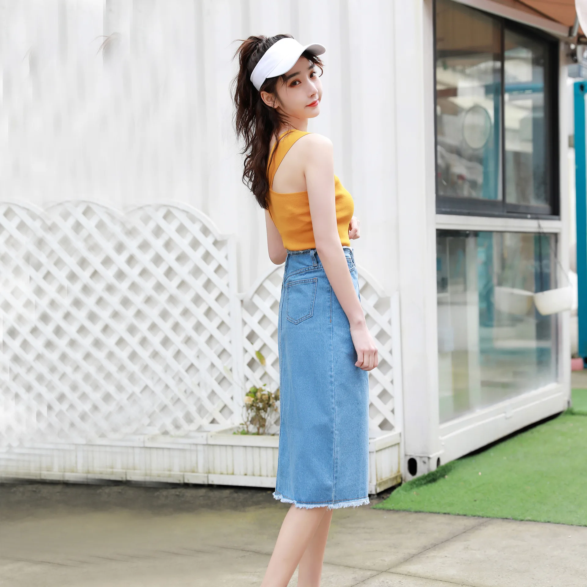 Single Breasted Fur Trim Slit Sheath A- line Students Korean-style Skirt Female Summer
Single Breasted Fur Trim Slit Sheath A- line Students Korean-style Skirt Female Summer