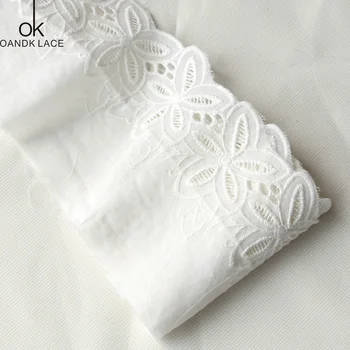 1Yards/lot 100% Cotton Embroidered Lace Fabrics Clothing Lace Trim Sewing Accessories DIY Craft in White-DC 
1Yards/lot 100% Cotton Embroidered Lace Fabrics Clothing Lace Trim Sewing Accessories DIY Craft in White-DC