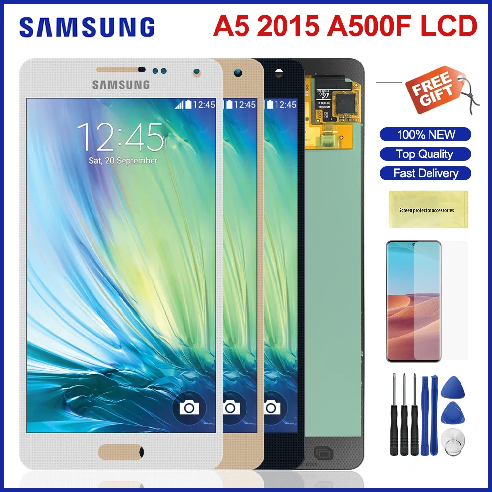 ЖК-дисплей 5 0 "для Samsung Galaxy A5 2015 A500 оригинальный с дигитайзером сенсорного