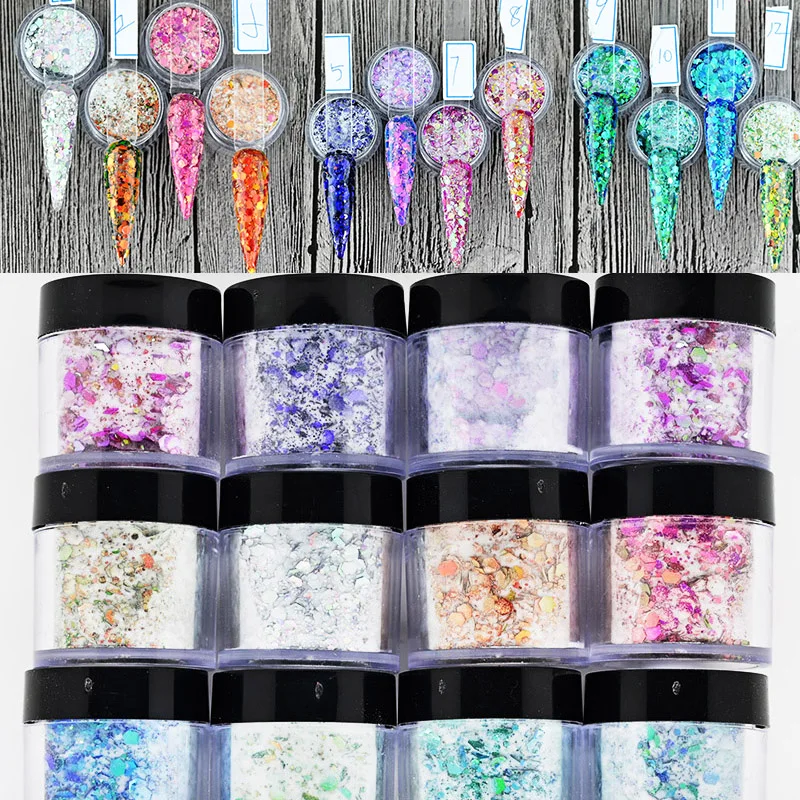 1Set Nail Extension Builder&Dipping &Sculpture Powder 12 Colors 3In1 Mixed Chameleon Flake Carving Powder For Nail Art Manicure
1Set Nail Extension Builder&Dipping &Sculpture Powder 12 Colors 3In1 Mixed Chameleon Flake Carving Powder For Nail Art Manicure
