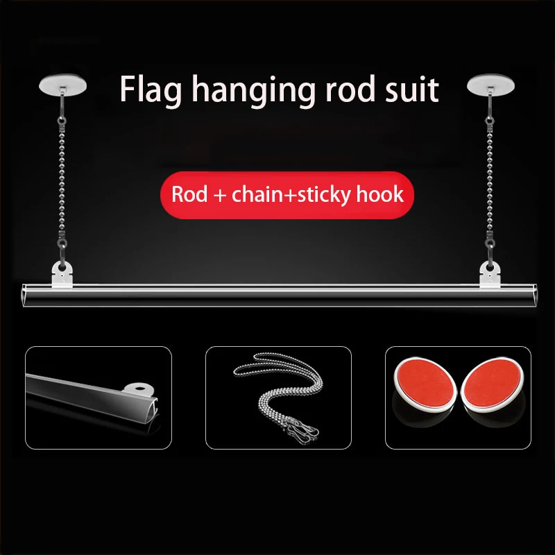 3pcs set Ceiling strong traceless small disc hook bead chain and Flag hanging pole for home storage decorative poster hanging
3pcs set Ceiling strong traceless small disc hook bead chain and Flag hanging pole for home storage decorative poster hanging