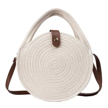 Fashion Women's Weaving Solid Color Messenger Bag Beach Hand Bag Shoulder Bag
Fashion Women's Weaving Solid Color Messenger Bag Beach Hand Bag Shoulder Bag