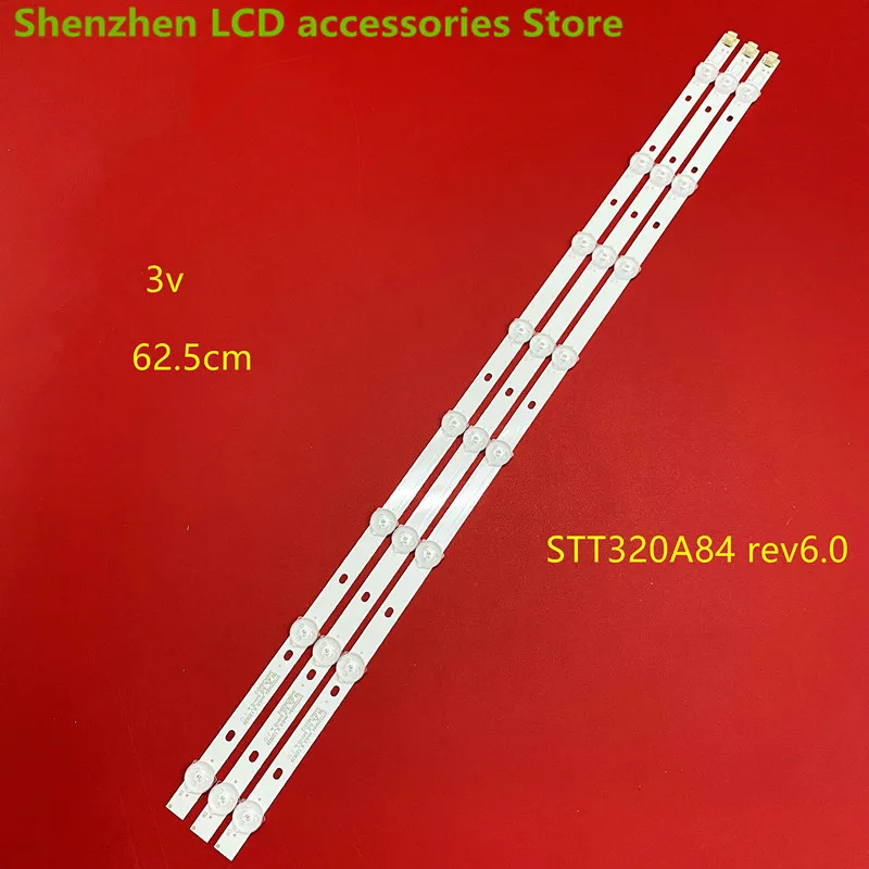 

FOR LED LCD light bar STT320A84_rev6 LED TV 3V 8LED 62.5CM 100%NEW LED backlight strip