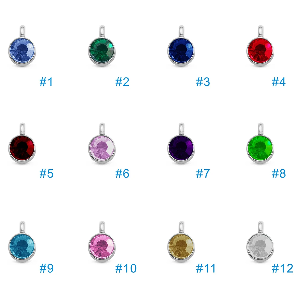 MYLONGINGCHARM 12pcs/lot 12 Months Birthstone Charms Stainless Steel Birthstone for necklace Jewelry stone beads for bracelet
MYLONGINGCHARM 12pcs/lot 12 Months Birthstone Charms Stainless Steel Birthstone for necklace Jewelry stone beads for bracelet