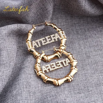 Lateefah Fashion New Zircon Letter Popular Earrings Custom Bamboo Style Hoop Personality Vintage For women Jewelry
Lateefah Fashion New Zircon Letter Popular Earrings Custom Bamboo Style Hoop Personality Vintage For women Jewelry