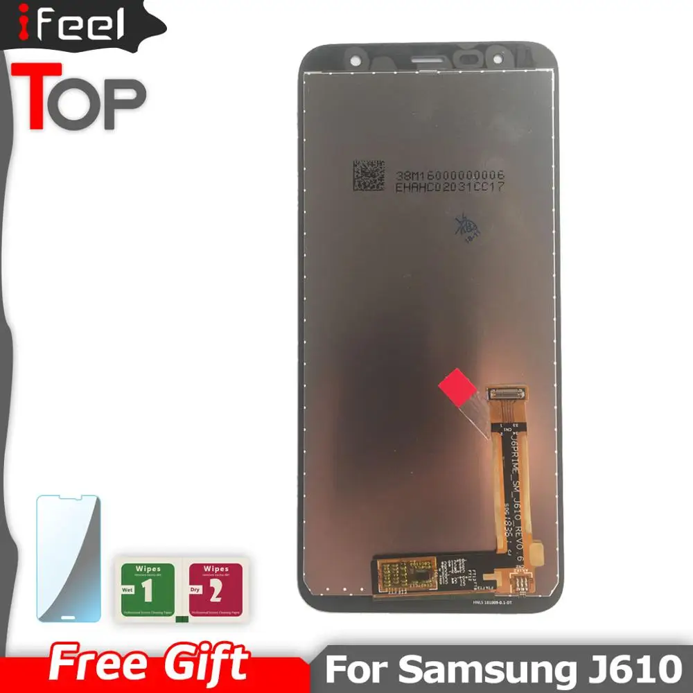 6 0 дюймов Super Amoled ЖК-дисплей для Samsung J6 + 2018 J610F SM-J610FN сенсорный экран модуль J610