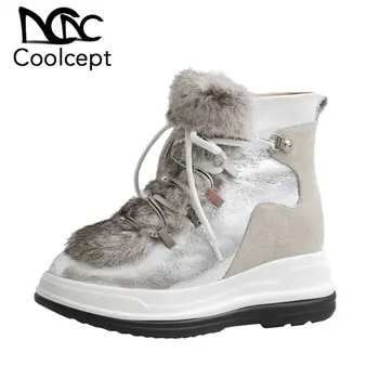 CoolCept Winter Fluffy Warm Boots Platform Boots Round Toe Genuine Leather Keep Warm Anti Slip Shoes Women Footwear Size 33-43
CoolCept Winter Fluffy Warm Boots Platform Boots Round Toe Genuine Leather Keep Warm Anti Slip Shoes Women Footwear Size 33-43