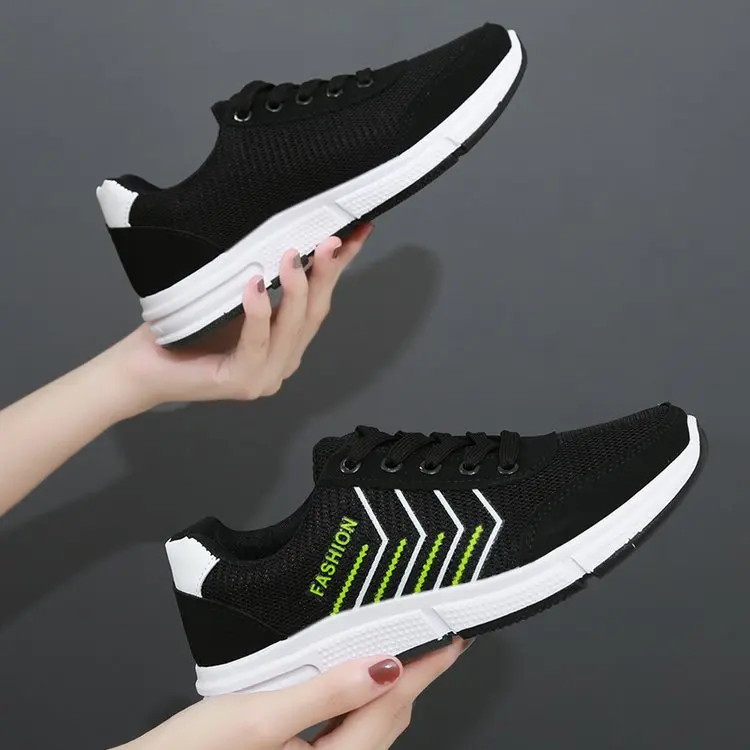 2019 Autumn & Winter New Style Student Going to Work Flat Anti-slip Versatile Korean-style Mesh Sports Casual Shoes