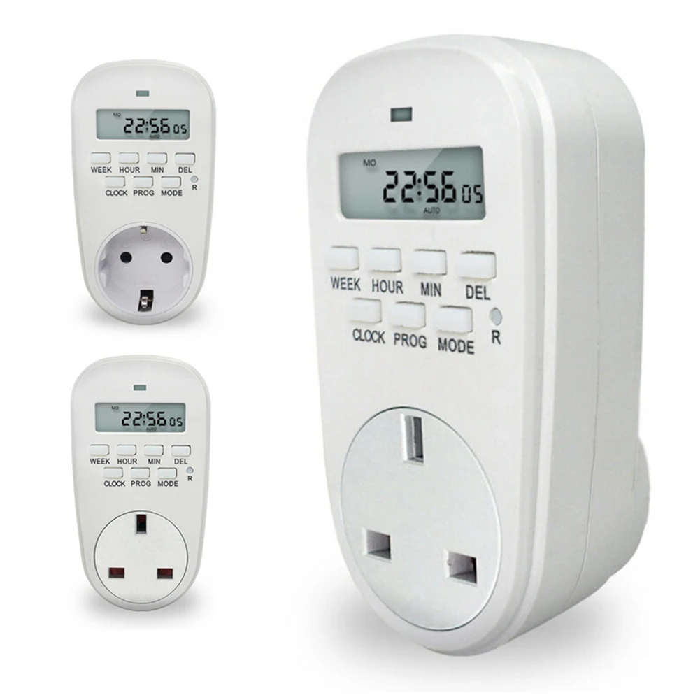 Electronic Outlet Digital Timer 12/24 Hour Switch 7 Day Socket Programmable Digital Timer Digital Timer Socket
Electronic Outlet Digital Timer 12/24 Hour Switch 7 Day Socket Programmable Digital Timer Digital Timer Socket