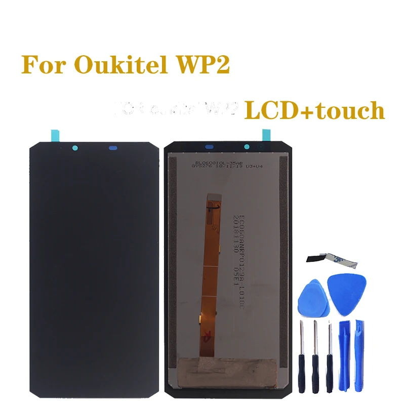 Original display For Oukitel WP2 LCD display touch screen digitizer Assembly mobile phone component replacement + tool
Original display For Oukitel WP2 LCD display touch screen digitizer Assembly mobile phone component replacement + tool