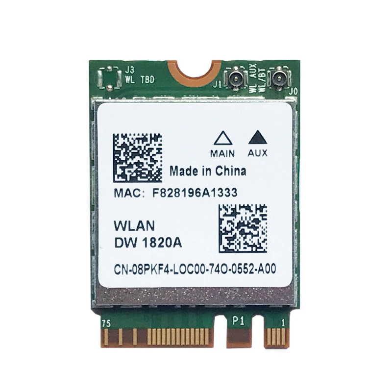 DW1820A BCM94350ZAE 802.11Ac BT4.1 867Mbps Wifi Adapter BCM94350 M.2 NGFF DW1820 WiFi Wireless Card Better Than BCM94352Z
DW1820A BCM94350ZAE 802.11Ac BT4.1 867Mbps Wifi Adapter BCM94350 M.2 NGFF DW1820 WiFi Wireless Card Better Than BCM94352Z