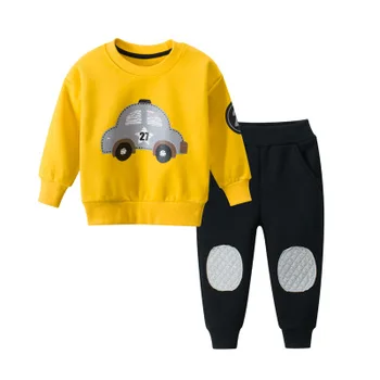 Spring and autumn winter new 3-8 year old sweater + pants fleece boys and girls baby car pattern two-piece children's clothing 
Spring and autumn winter new 3-8 year old sweater + pants fleece boys and girls baby car pattern two-piece children's clothing