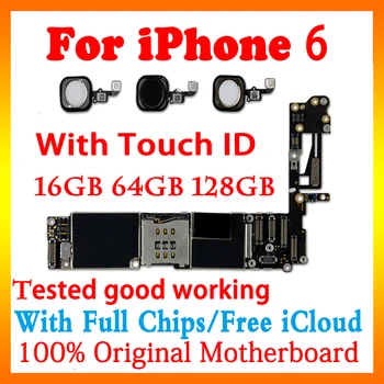 Original unlocked for iphone 6 Motherboard without / with Fingerprint Touch ID for iphone 6 Logic Boards with IOS full chips MB
Original unlocked for iphone 6 Motherboard without / with Fingerprint Touch ID for iphone 6 Logic Boards with IOS full chips MB