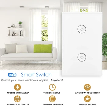 2 3 Gang WiFi Smart Light Switch Touch Glass Panel Wireless Smart Wall Switch Voice Control for Amazon Echo Google Home US Stand
2 3 Gang WiFi Smart Light Switch Touch Glass Panel Wireless Smart Wall Switch Voice Control for Amazon Echo Google Home US Stand