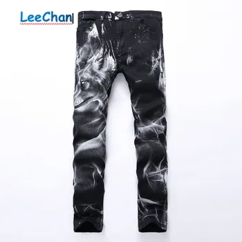 New fashion Men's wolf printed jeans men slim straight Black stretch jeans designer jeans men designer jeans men plus size
New fashion Men's wolf printed jeans men slim straight Black stretch jeans designer jeans men designer jeans men plus size