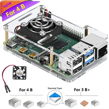 Raspberry Pi 4 Mini Case 2 layers of Acrylic with Heatsink and DC5V 2 pin Cooling Fan For Raspberry Pi 4 Model B 4B, 3B +, 3B
Raspberry Pi 4 Mini Case 2 layers of Acrylic with Heatsink and DC5V 2 pin Cooling Fan For Raspberry Pi 4 Model B 4B, 3B +, 3B