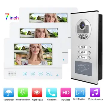 7in TFT 3 Monitors IR-CUT Video Intercom Home Access System Doorphone with 100-240V Security Doorphone
7in TFT 3 Monitors IR-CUT Video Intercom Home Access System Doorphone with 100-240V Security Doorphone
