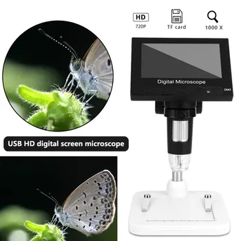 Screen Microscope Digital Microscope Electron Microscope Practical Portable Durable 4.3 Inch Display DM3 720P Real-Time Video
Screen Microscope Digital Microscope Electron Microscope Practical Portable Durable 4.3 Inch Display DM3 720P Real-Time Video