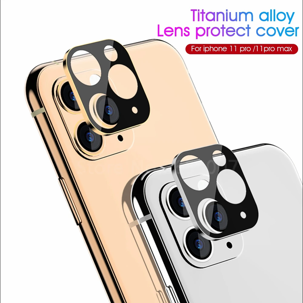 Защитный чехол для задней камеры iPhone 11 12 Pro Max из титанового сплава металлический