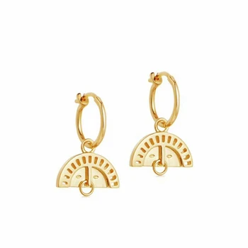 18ct Gold 925 Sterling Silver Cool Half Face Maya Totem Cuff Drop Earring Half Shape Simple Dangle Earring Women Wedding Jewelry
18ct Gold 925 Sterling Silver Cool Half Face Maya Totem Cuff Drop Earring Half Shape Simple Dangle Earring Women Wedding Jewelry